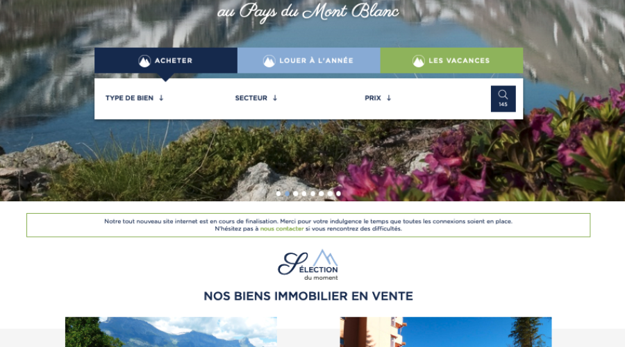 Mont Blanc Immobilier, le site web de la destination de vos rêves